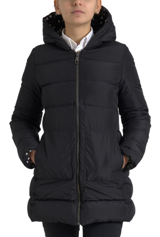 Giacca reversibile con cappuccio in poliestere nero Dolce &amp; Gabbana