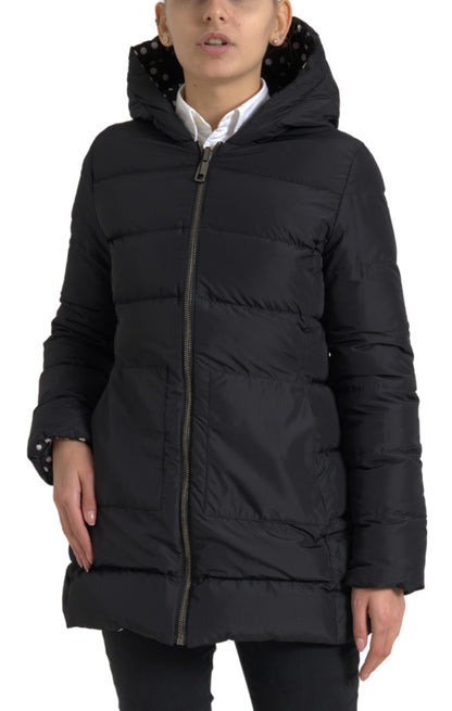 Giacca reversibile con cappuccio in poliestere nero Dolce &amp; Gabbana