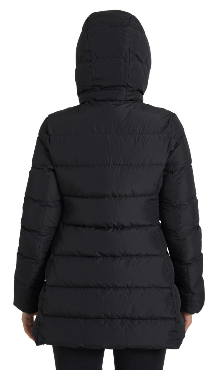 Giacca reversibile con cappuccio in poliestere nero Dolce &amp; Gabbana