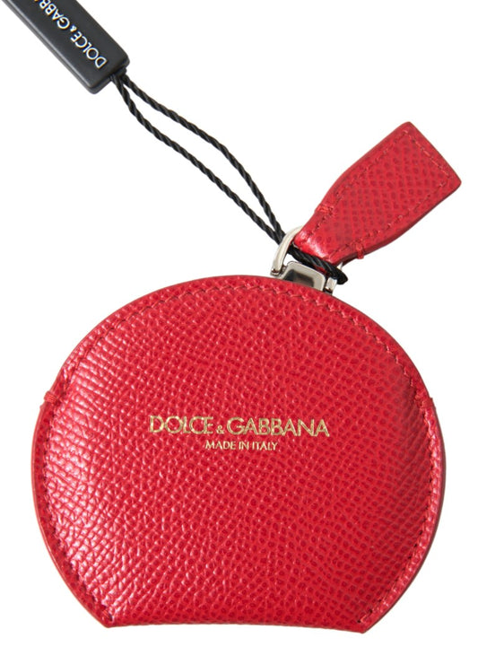 Portaspecchietto in pelle di vitello rossa Dolce &amp; Gabbana