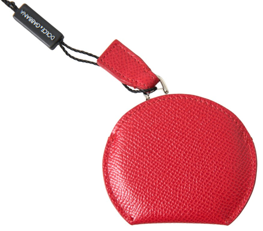 Portaspecchietto in pelle di vitello rossa Dolce &amp; Gabbana