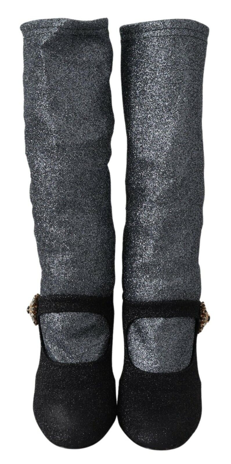 Dolce &amp; Gabbana - Stivaletti Mary Jane con cristalli neri