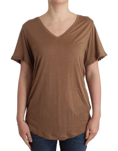Maglia a maniche corte marrone John Galliano