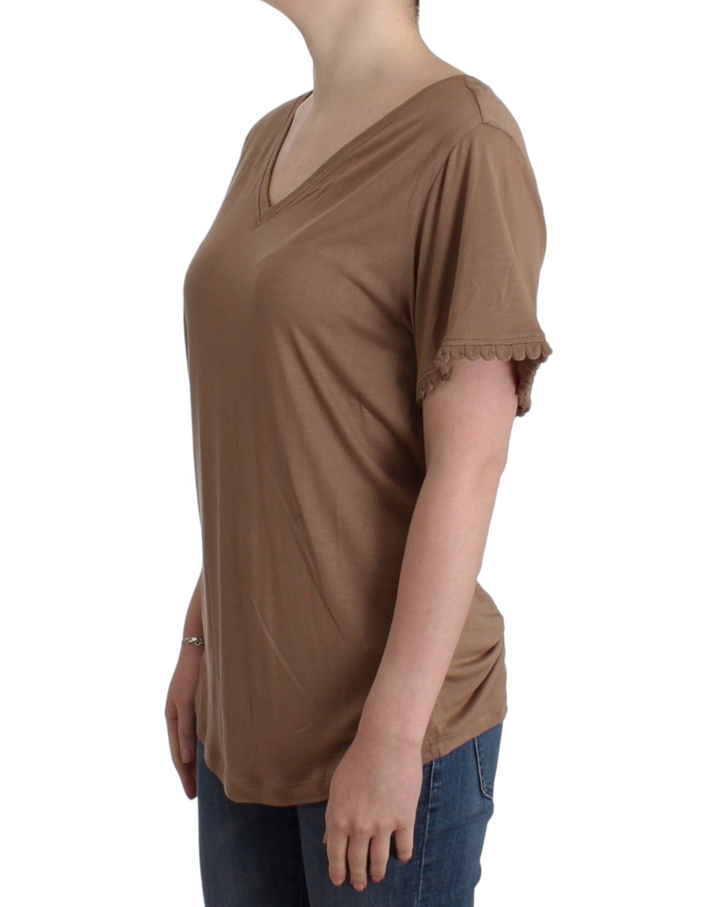 Maglia a maniche corte marrone John Galliano