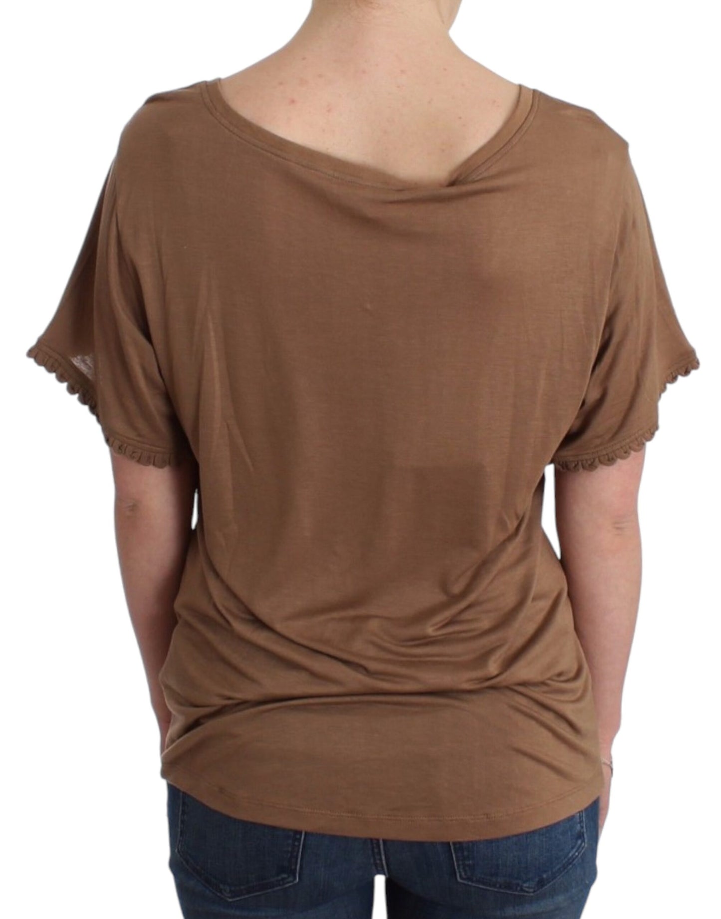 Maglia a maniche corte marrone John Galliano