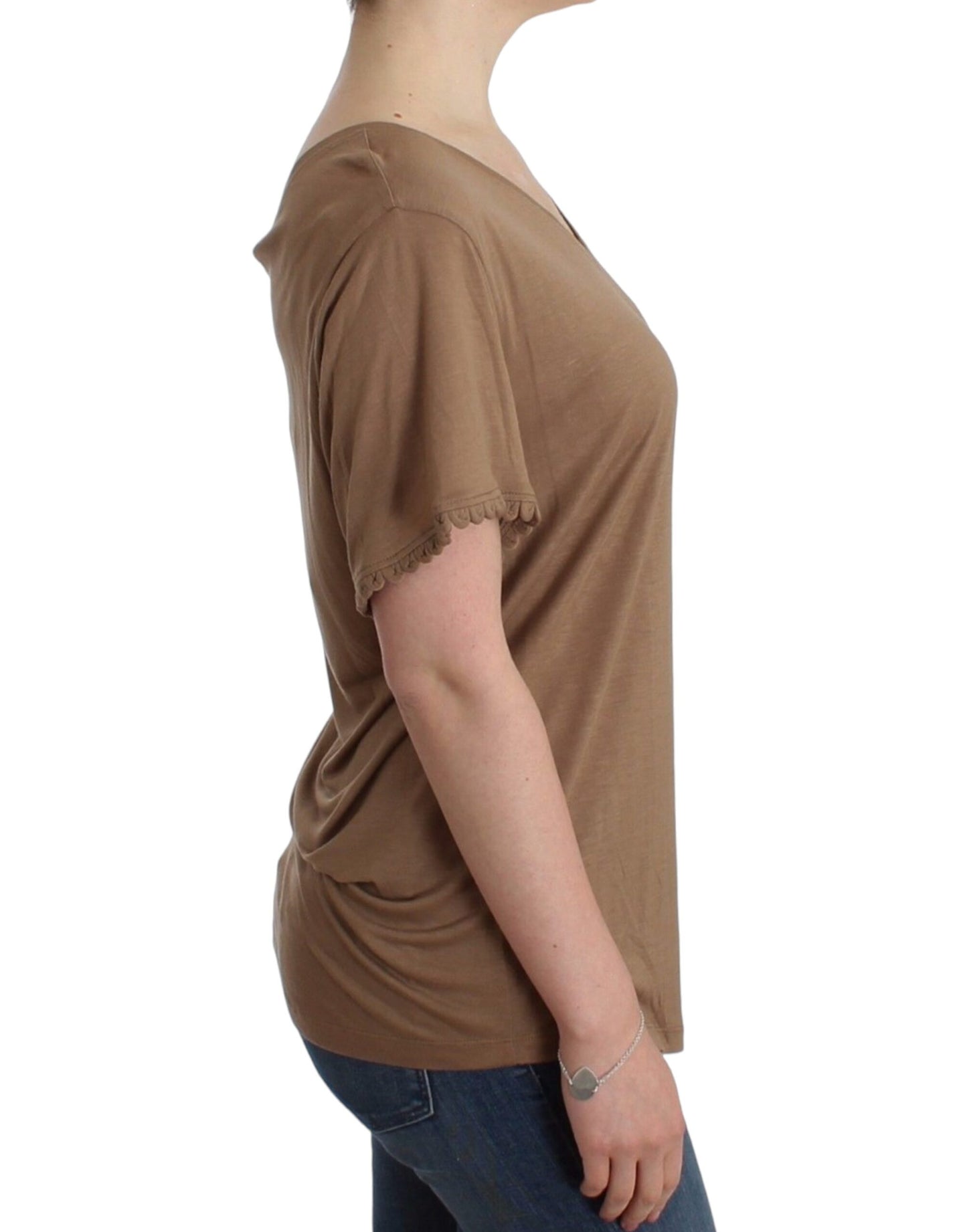 Maglia a maniche corte marrone John Galliano