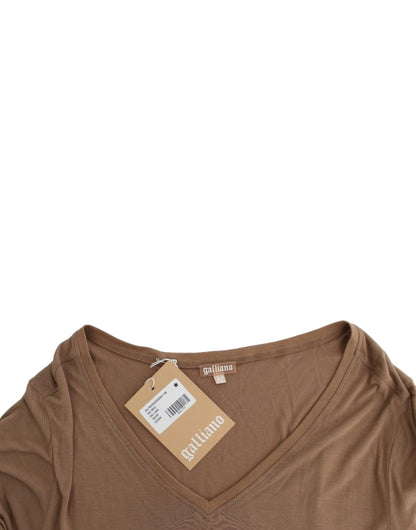 Maglia a maniche corte marrone John Galliano