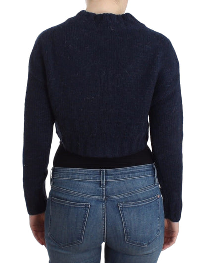 Cardigan corto blu John Galliano