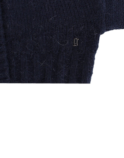 Cardigan corto blu John Galliano