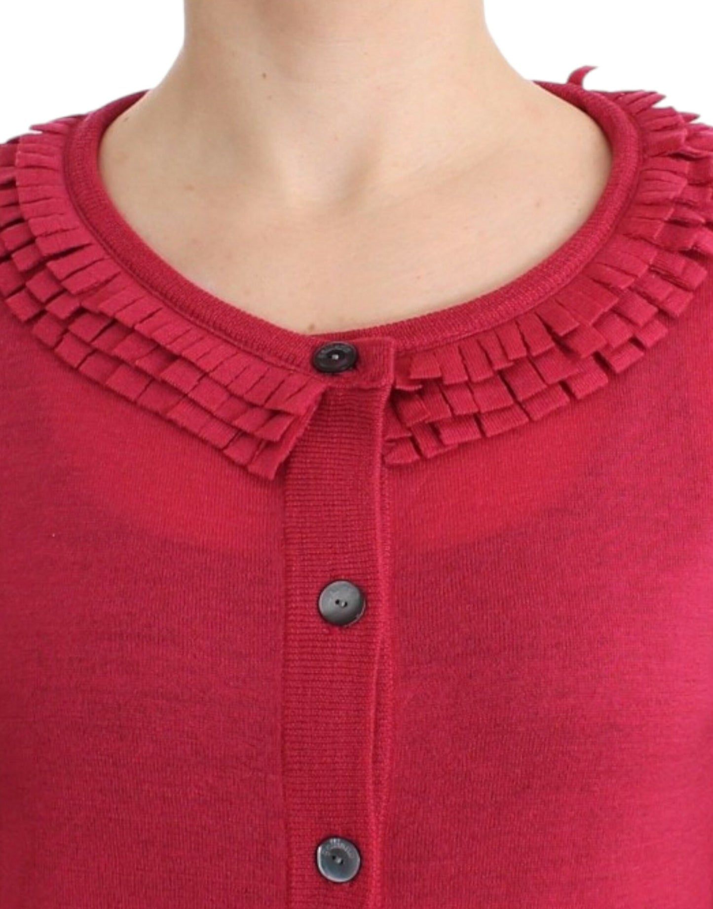 Cardigan in lana rosa John Galliano