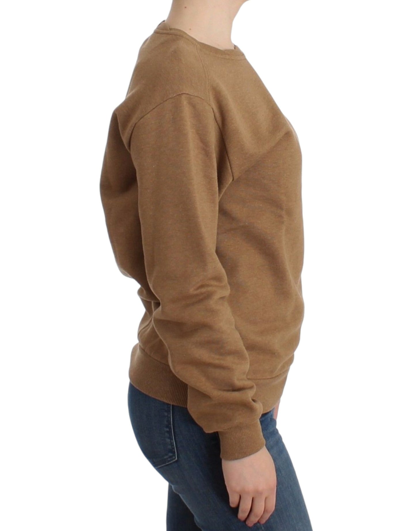 Maglione girocollo in cotone marrone John Galliano