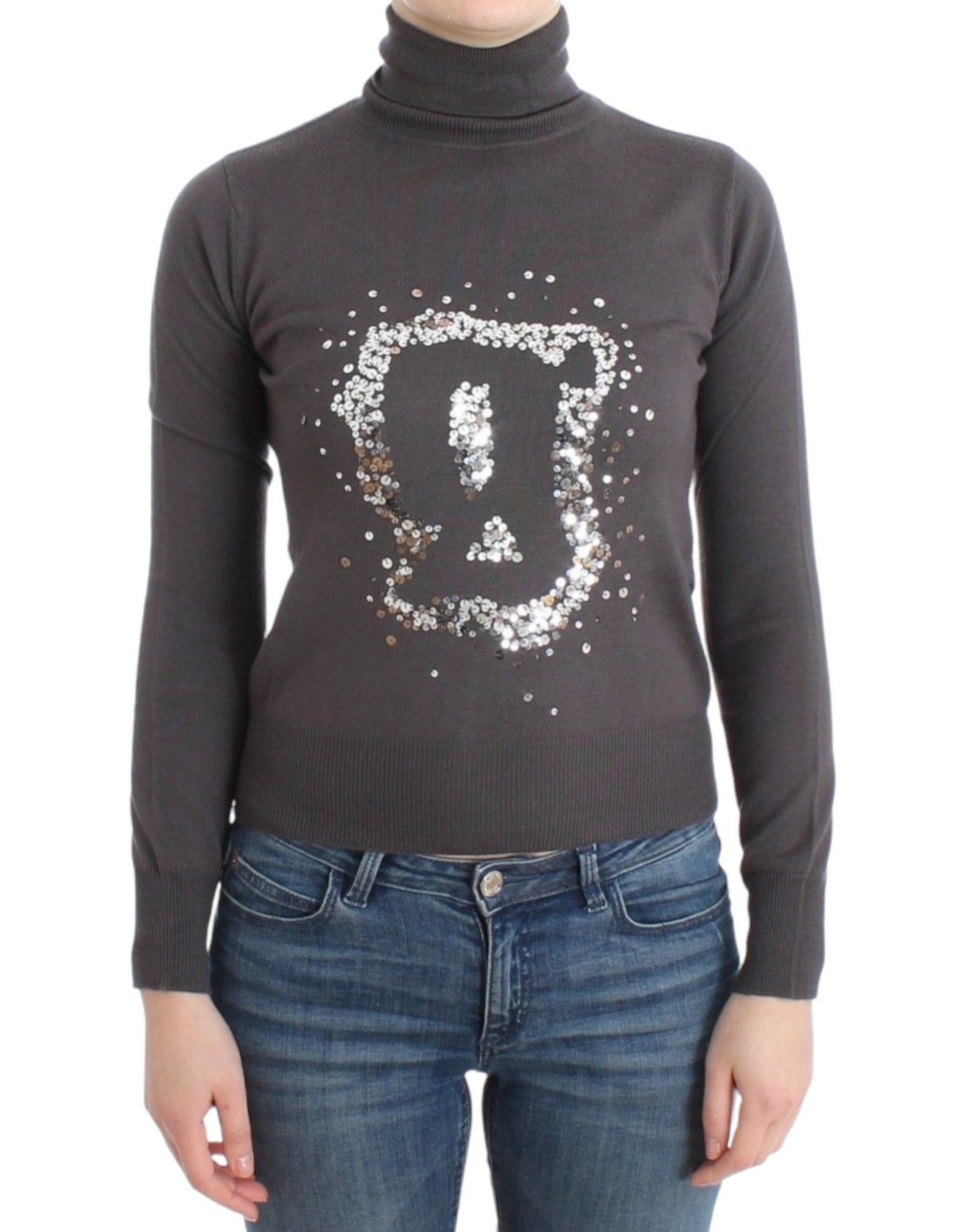 Maglione dolcevita in cotone marrone John Galliano