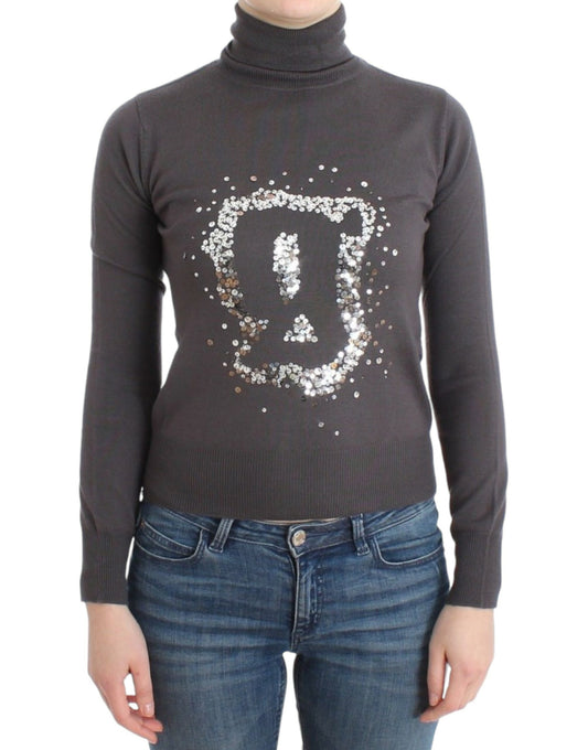 Maglione dolcevita in cotone marrone John Galliano