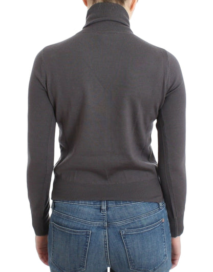 Maglione dolcevita in cotone marrone John Galliano