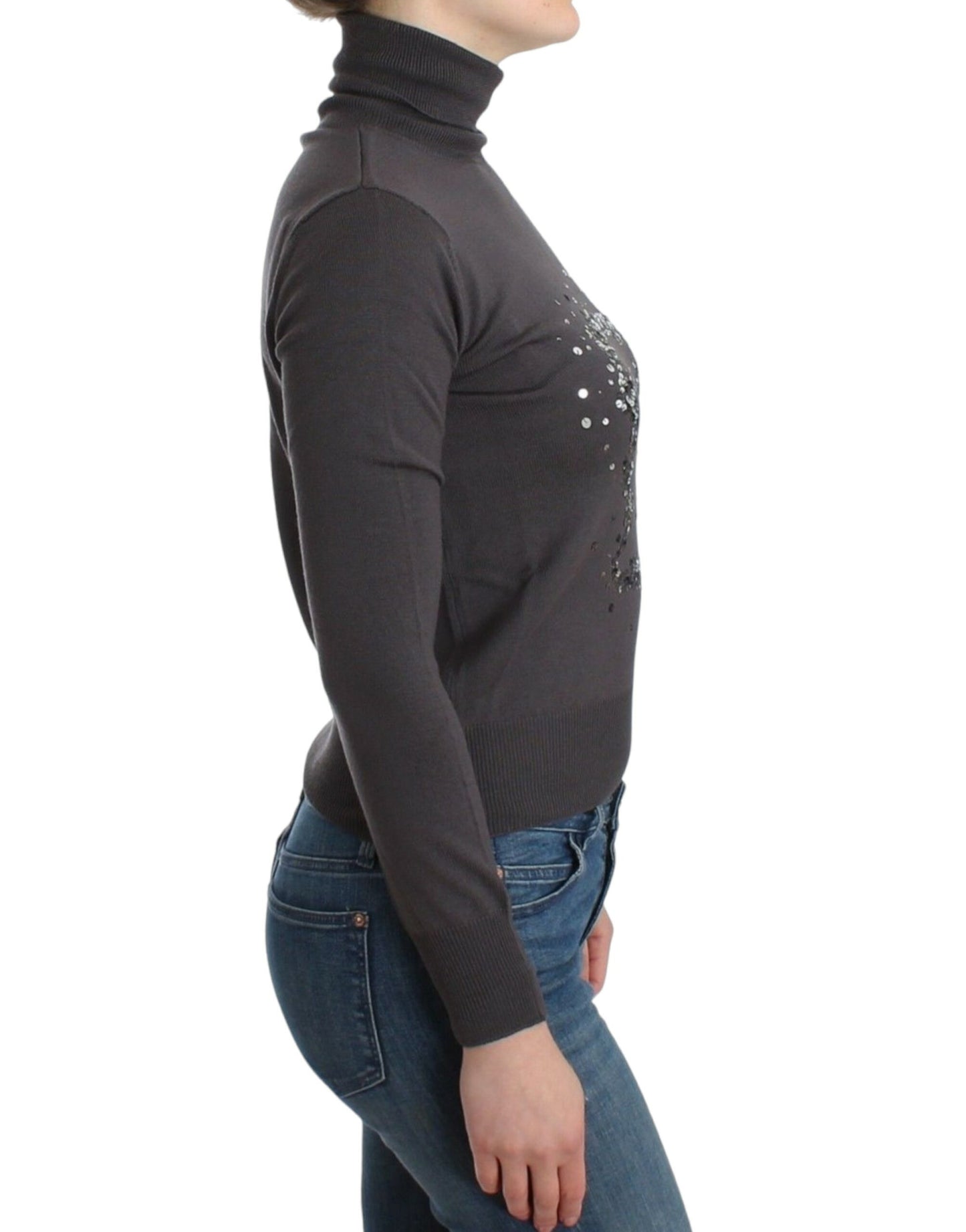 Maglione dolcevita in cotone marrone John Galliano