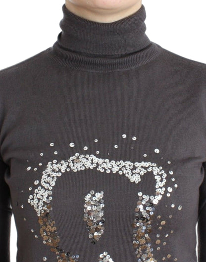 Maglione dolcevita in cotone marrone John Galliano
