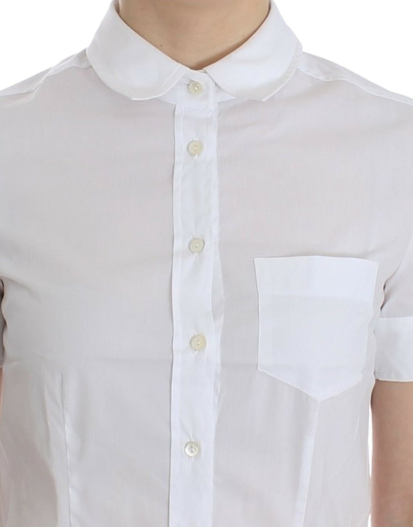 Top camicia in cotone bianco John Galliano