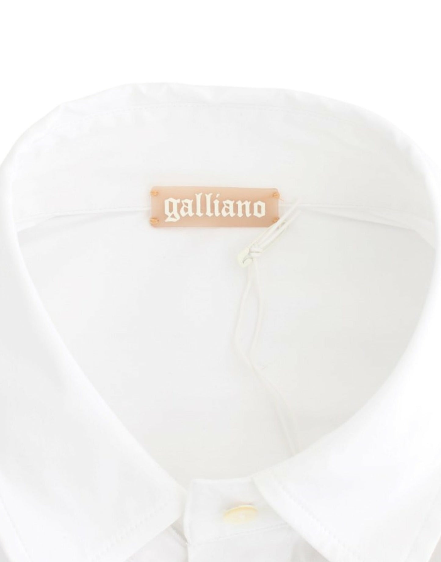 Top camicia in cotone bianco John Galliano