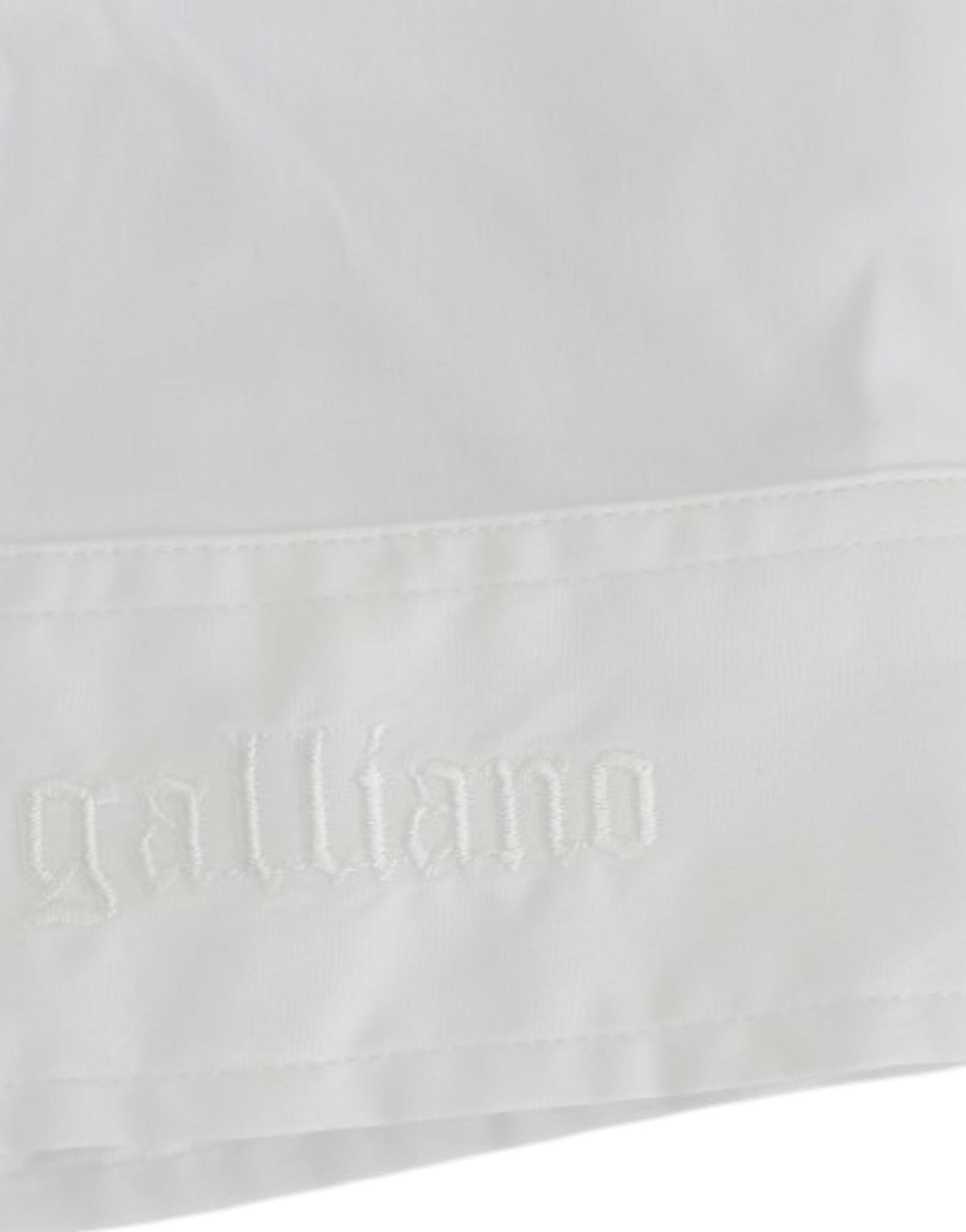Top camicia in cotone bianco John Galliano