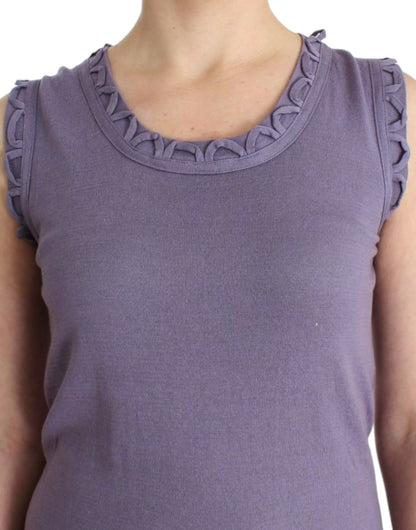 Abito in jersey di cotone viola John Galliano