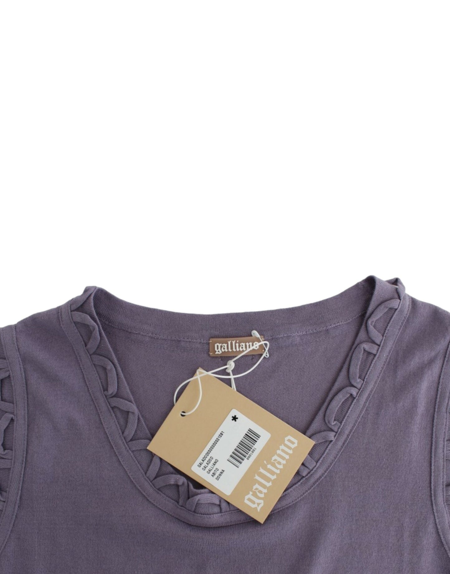 Abito in jersey di cotone viola John Galliano