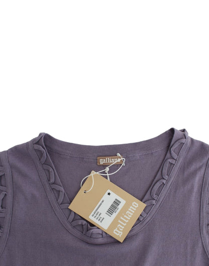 Abito in jersey di cotone viola John Galliano
