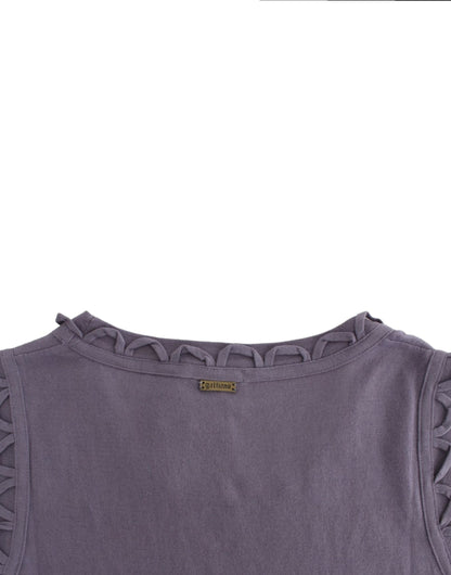 Abito in jersey di cotone viola John Galliano