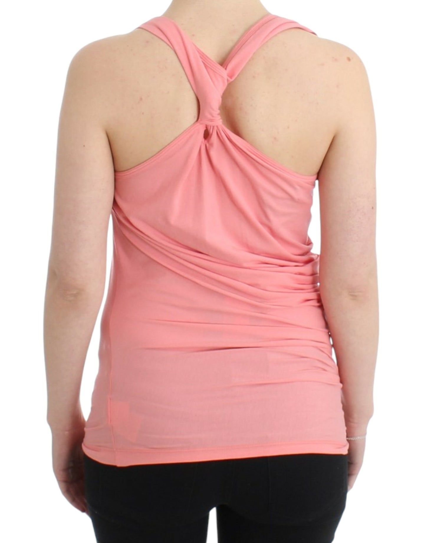 Canotta in cotone rosa Cavalli