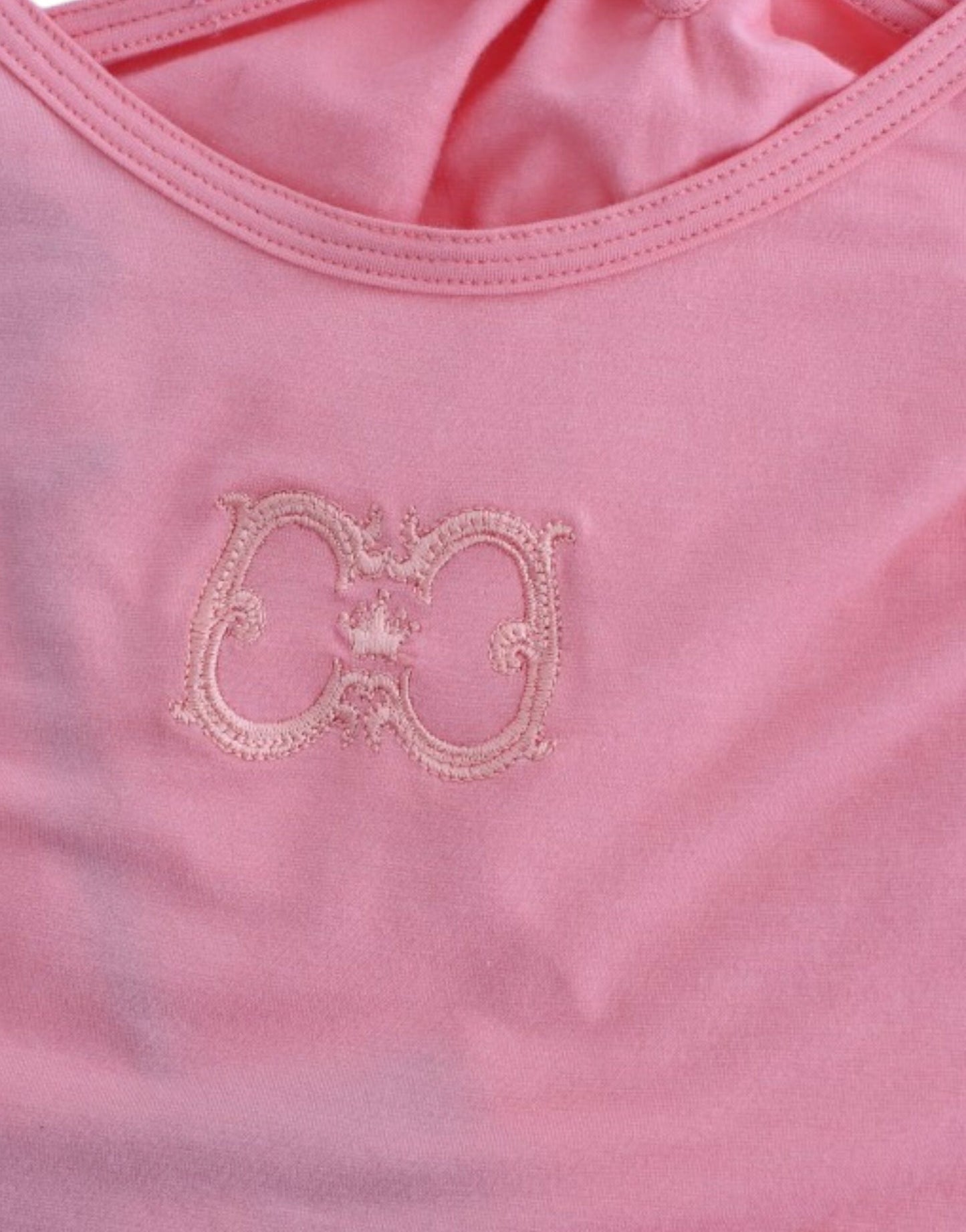 Canotta in cotone rosa Cavalli