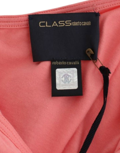 Canotta in cotone rosa Cavalli