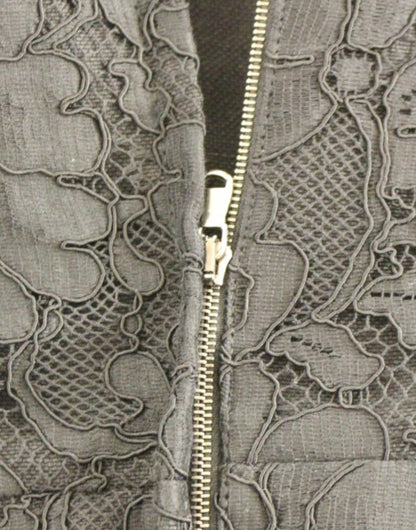 Abito da passerella Dolce &amp; Gabbana in pizzo floreale nero Sicily