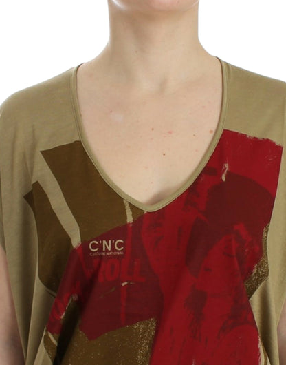 Maglietta a maniche corte con stampa verde Costume National