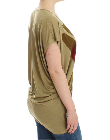Maglietta a maniche corte con stampa verde Costume National