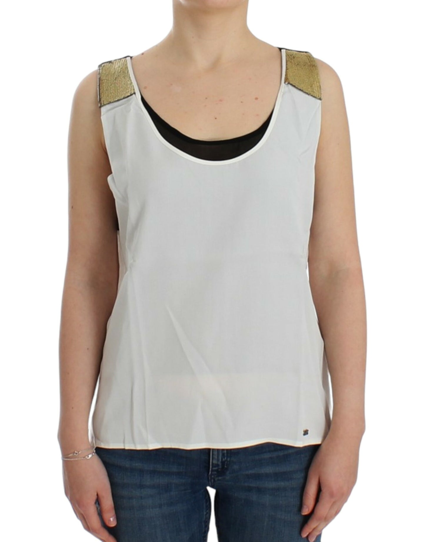 Top senza maniche bianco Costume National