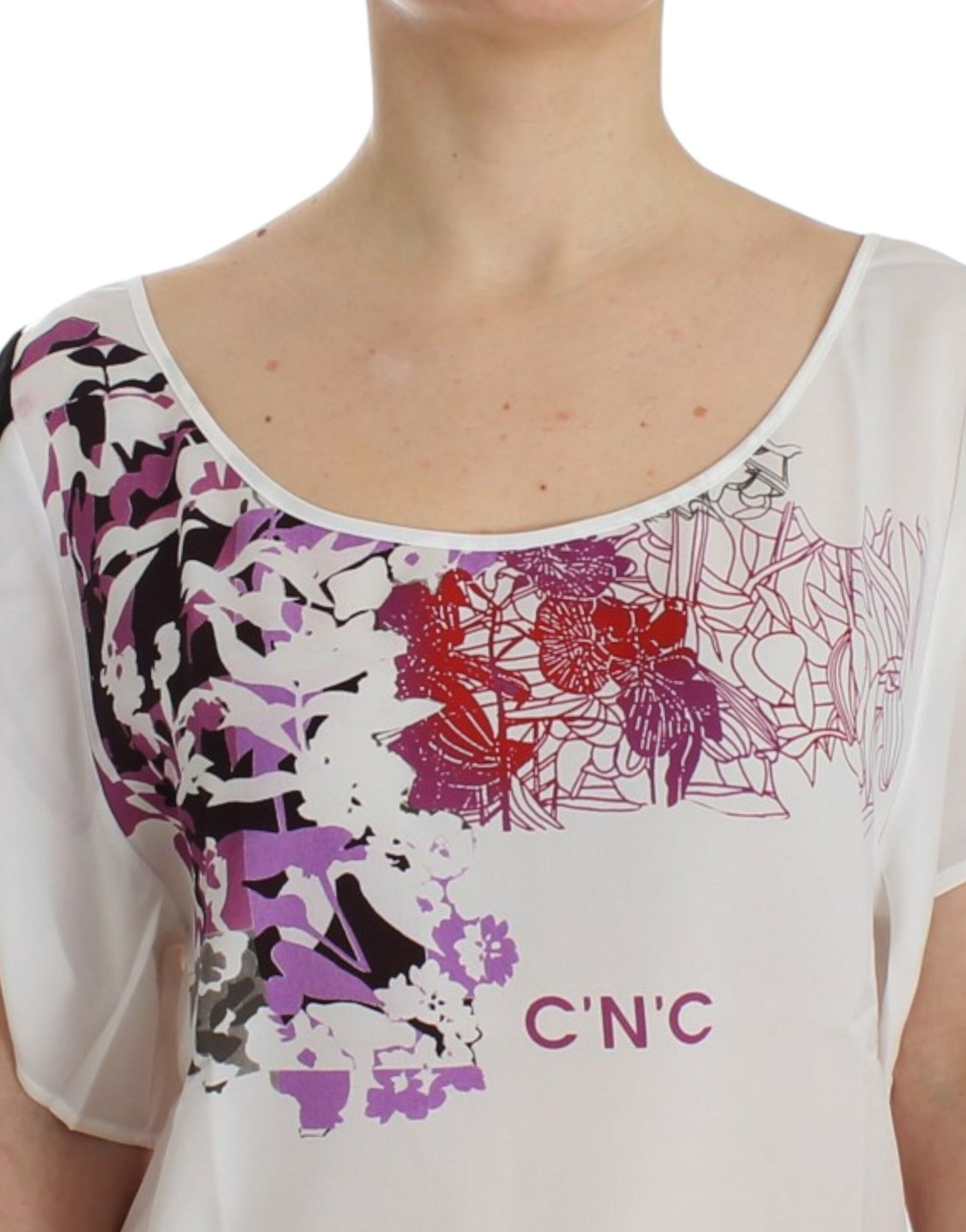 Blusa con stampa a motivo bianco Costume National