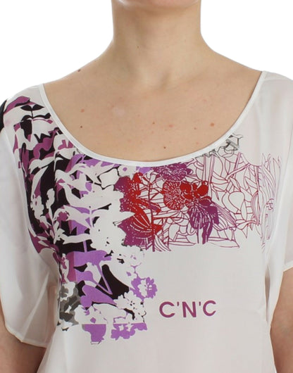 Blusa con stampa a motivo bianco Costume National