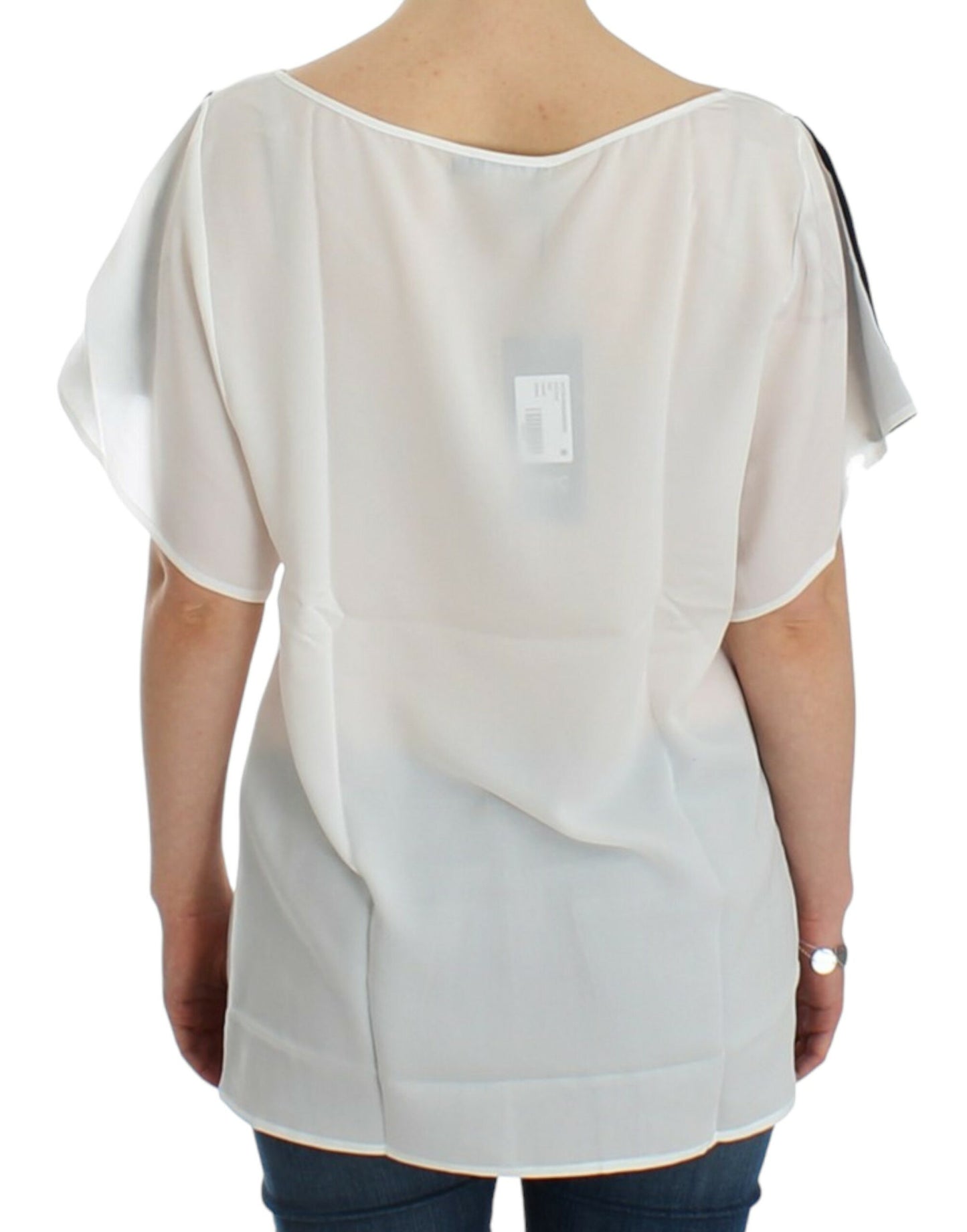 Blusa con stampa a motivo bianco Costume National