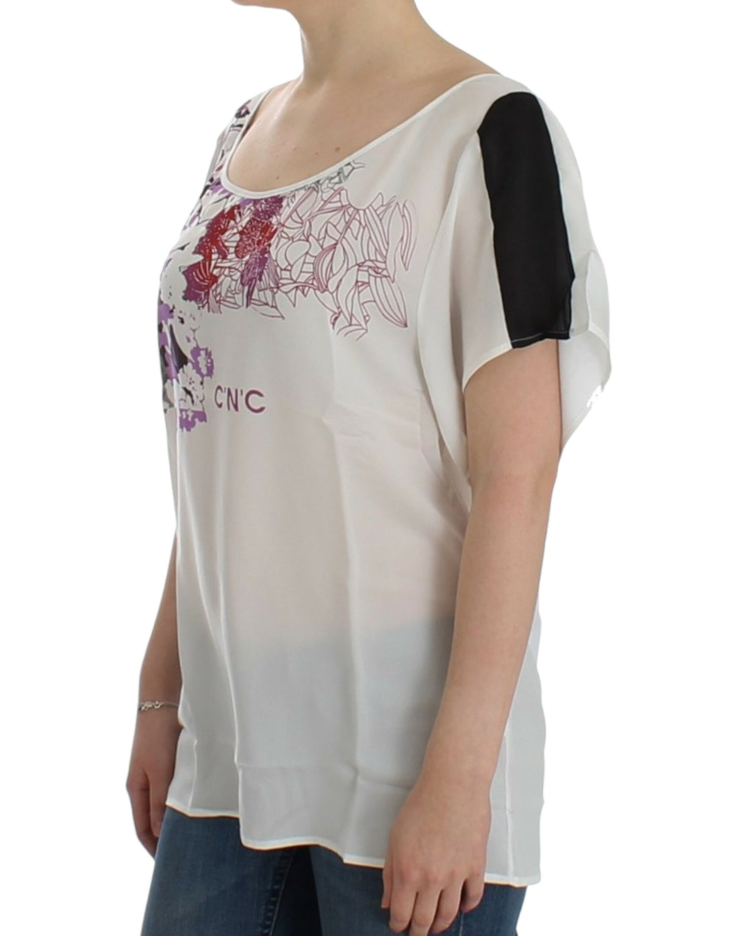 Blusa con stampa a motivo bianco Costume National