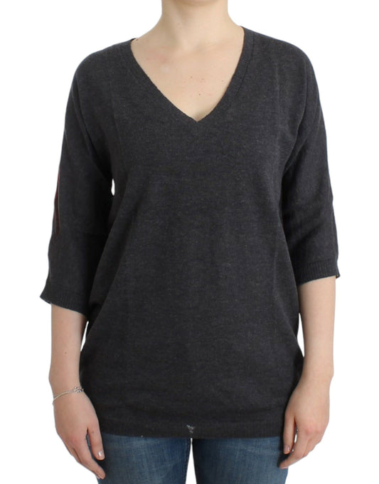 Maglione grigio a maniche corte Costume National