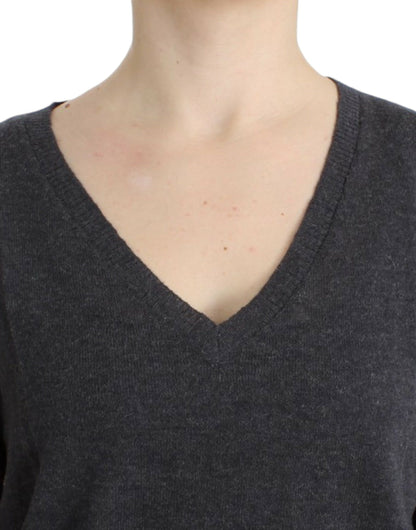 Maglione grigio a maniche corte Costume National