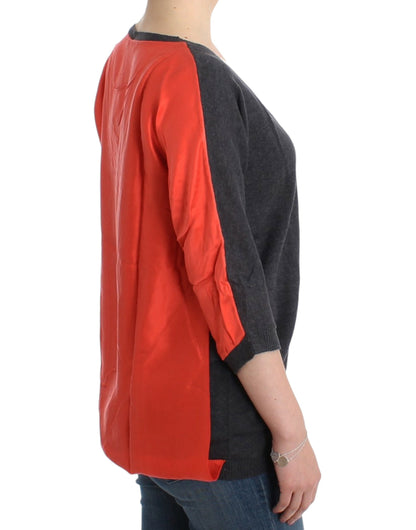 Maglione grigio a maniche corte Costume National