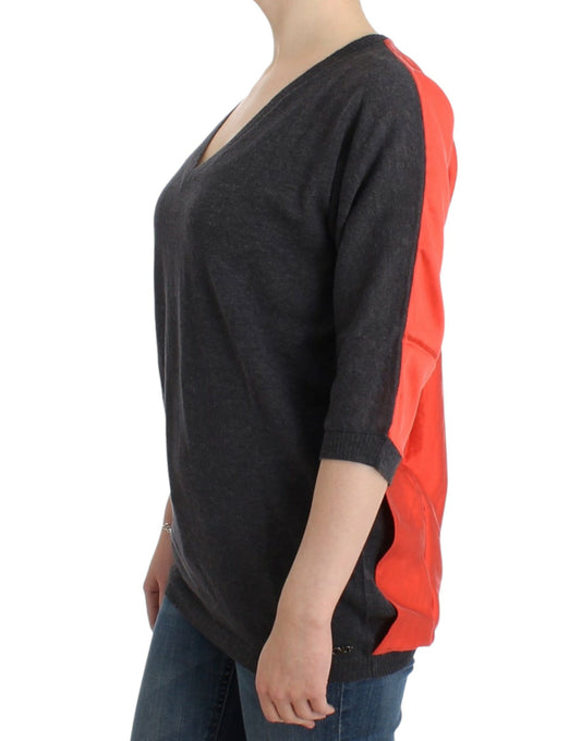 Maglione grigio a maniche corte Costume National