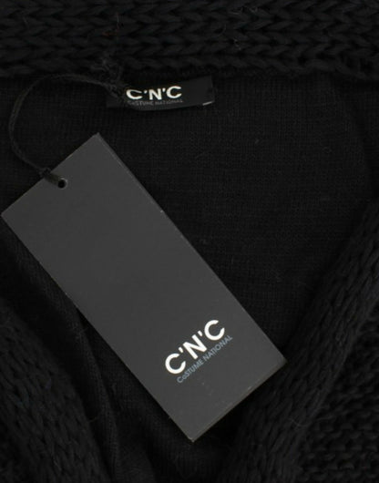 Cardigan lavorato a maglia senza maniche nero Costume National