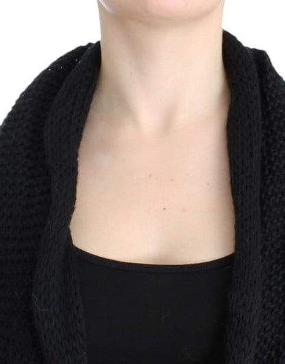 Cardigan lavorato a maglia senza maniche nero Costume National