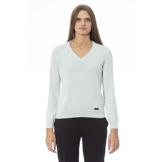Baldinini Trend Maglione da donna in cashmere azzurro chiaro