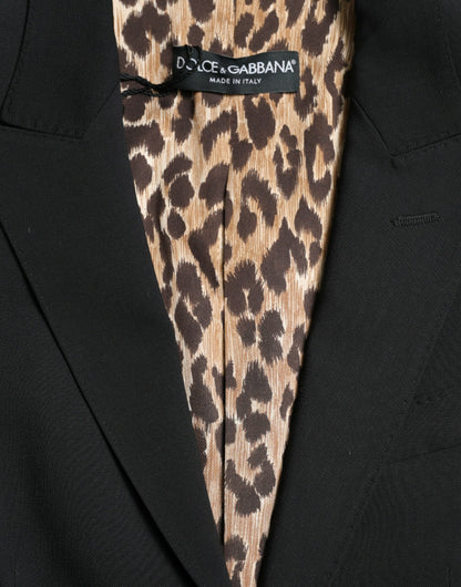 Giacca blazer monopetto in lana nera Dolce &amp; Gabbana