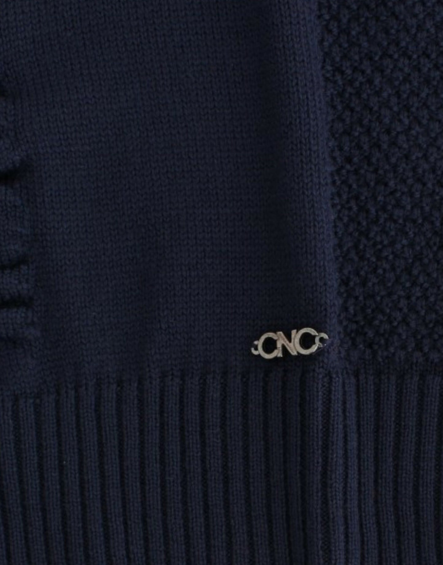 Maglione di lana con scollo a V blu scuro di Costume National