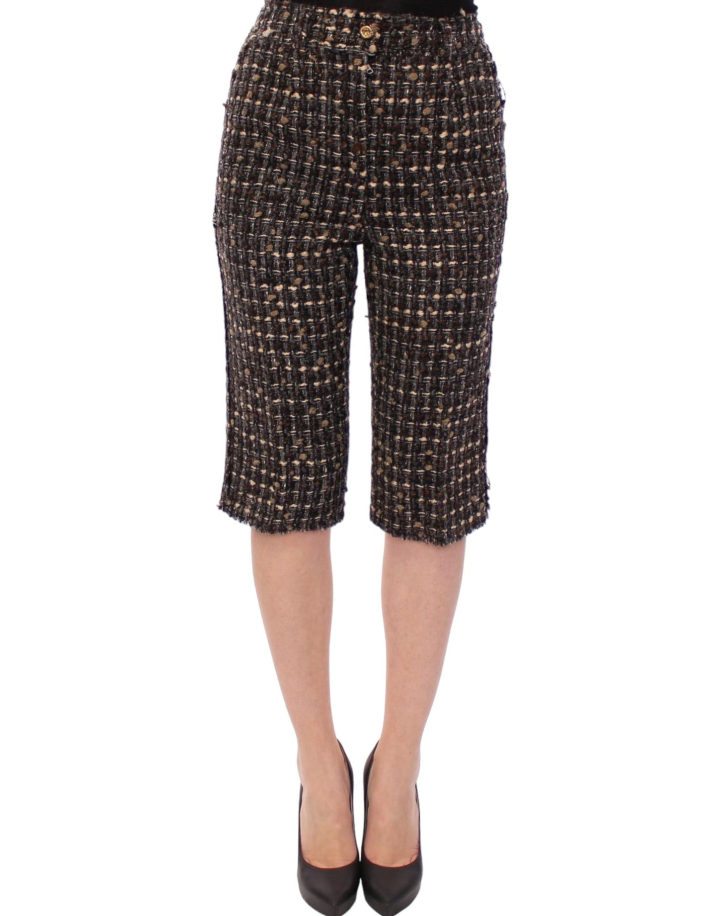 Pantaloni corti in lana multicolore Dolce &amp; Gabbana