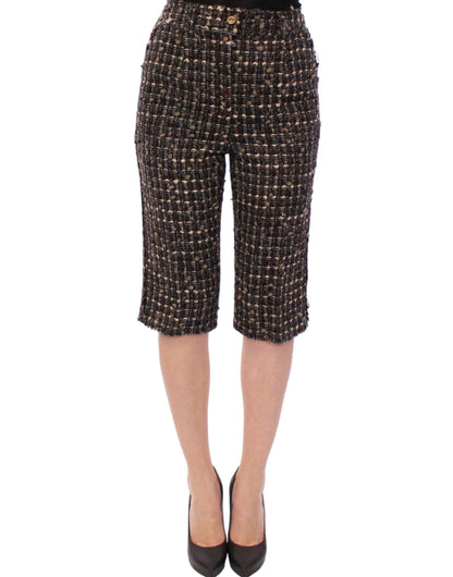 Pantaloni corti in lana multicolore Dolce &amp; Gabbana