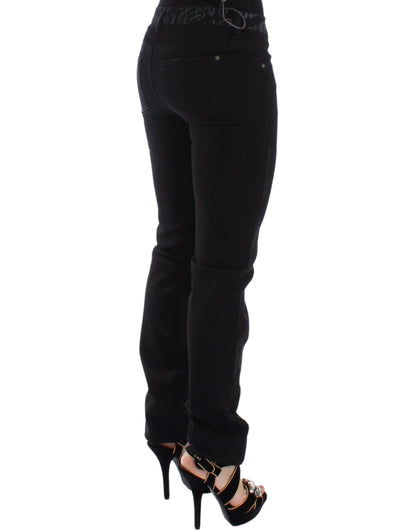 Ermanno Scervino Jeans Slim Neri Pantaloni in Denim Skinny Stretch